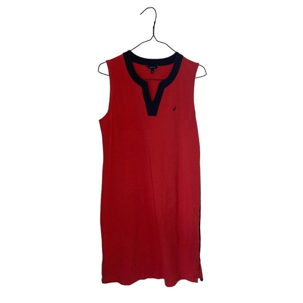 Nautica Red and Navy Tank Dress